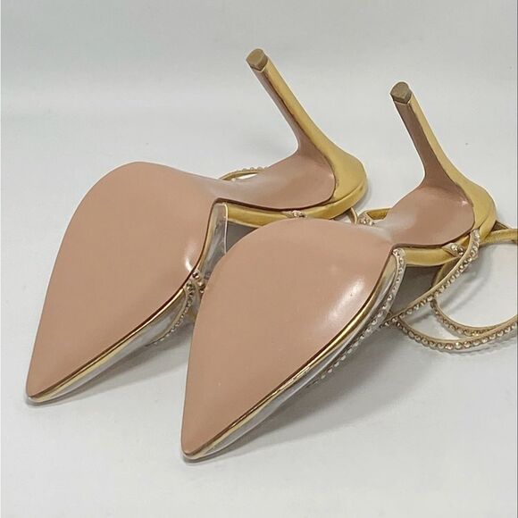 Andrea Wazen Leather & Crystal Pumps size 39.5 - Picture 12 of 13